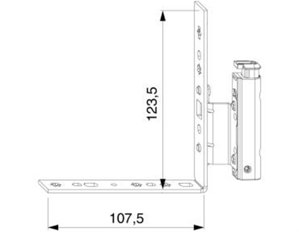 Angolo cerniera DT130 per portafinestra con fissag